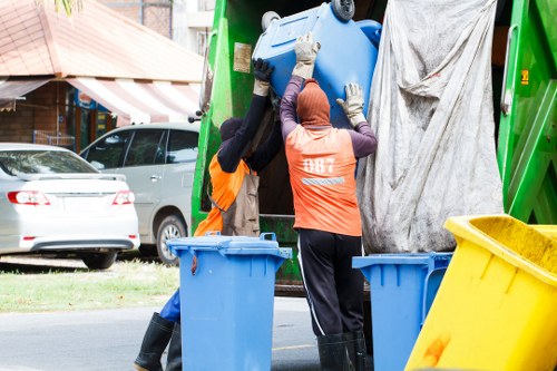 Recycling bins and waste sorting in Kingscross